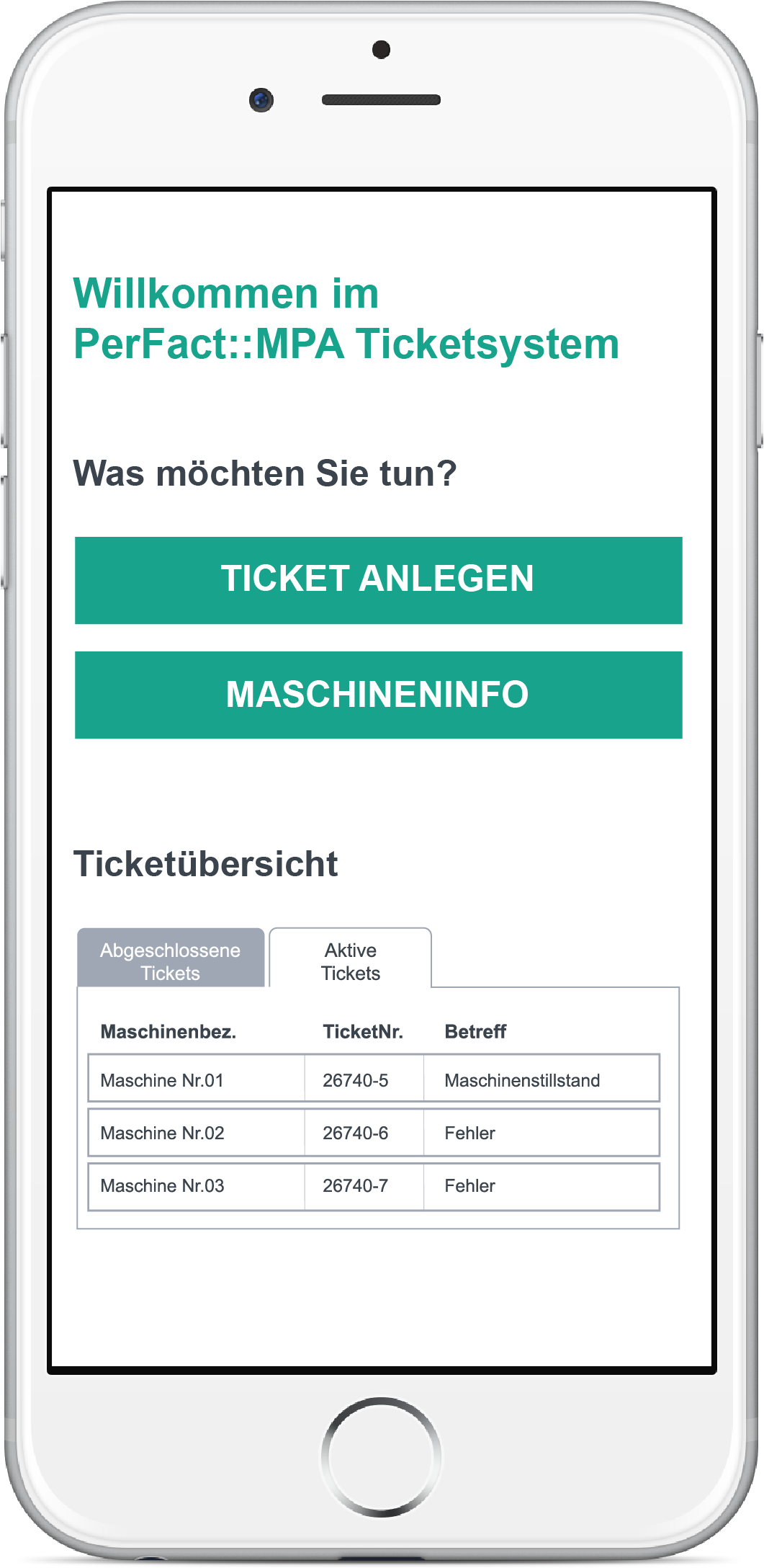 PerFact Ticket System Mobile